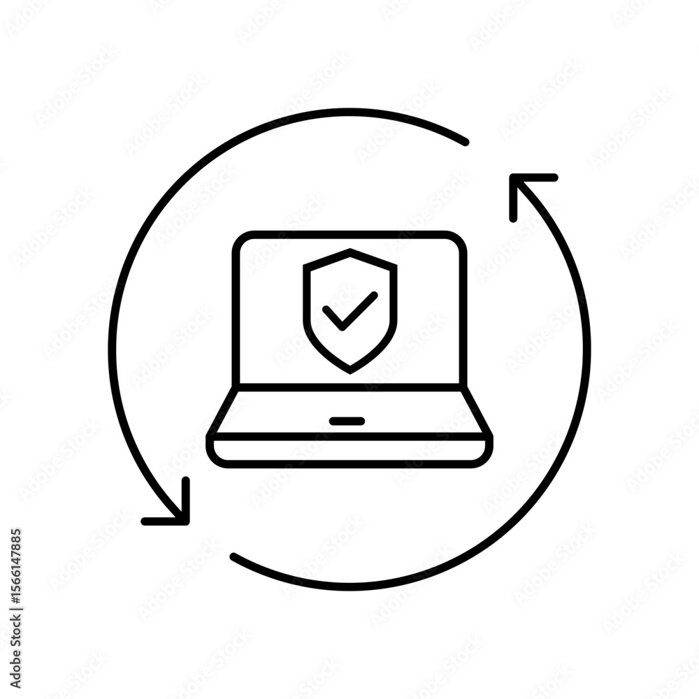 Poster cybersecurity vector icon. firewall illustration sign. web protection symbol. cyber security web ico