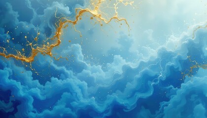 Bright abstract blue cloud background design perfect for computer screens