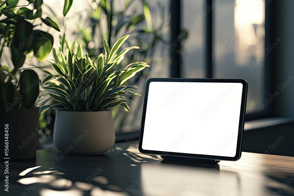 Poster high definition visual of still life of device on table