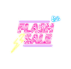 Neon Flash Sale Signboard