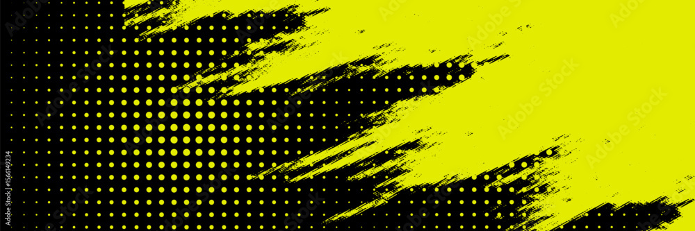 Aufkleber dots halftone yellow and dark blue color pattern gradient grunge texture background. dots pop art sp