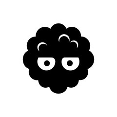 Minimalist clear brain icon with glasses for artificial intelligence branding