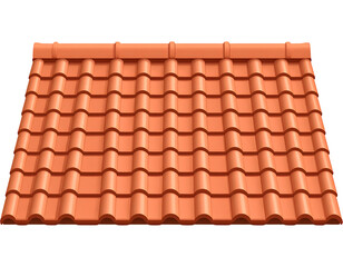 Terracotta roof tiles in a neat, repeating pattern