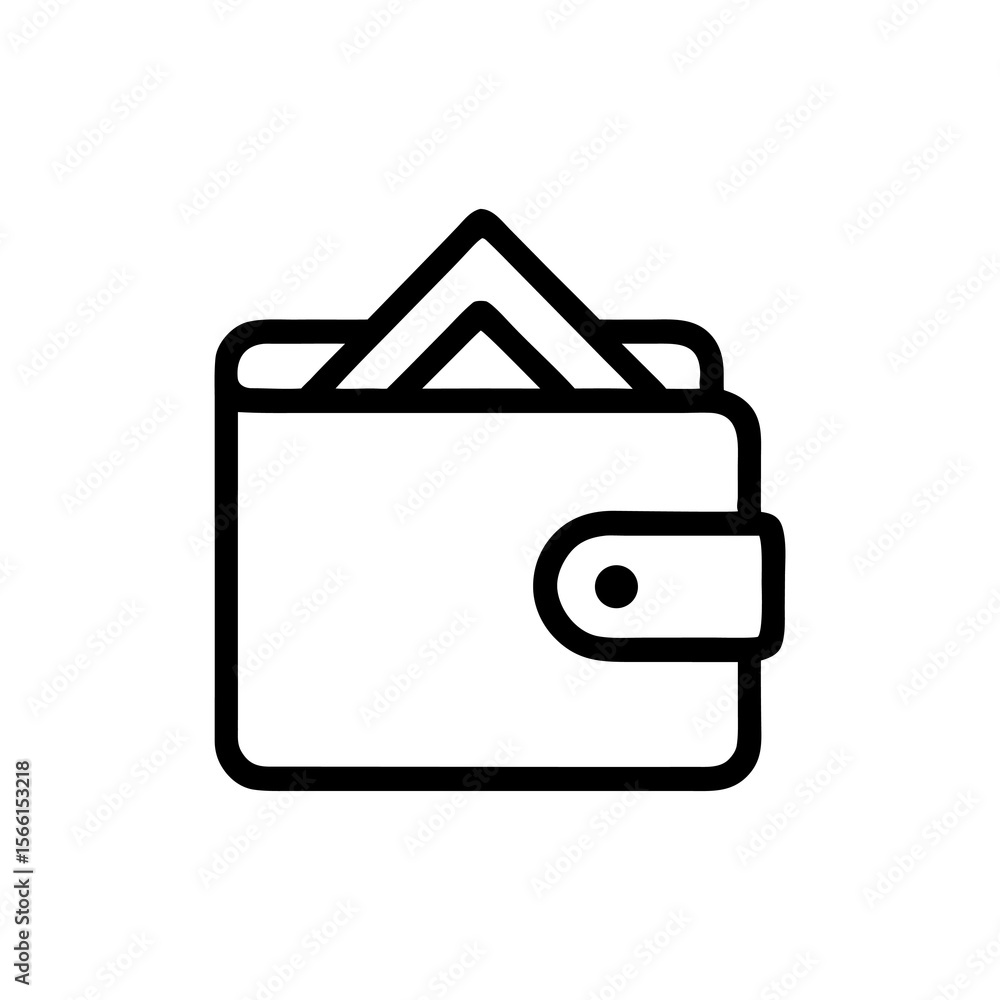 Poster minimalist wallet icon featuring currency modern symbolism for finance and digital payment solutions