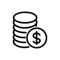 A Stack of Coins with a Dollar Sign Symbolizing Finance, Investment, and Economic Growth Through Currency and Monetary Value