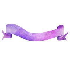purple ribbon banner for celebration