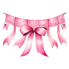 Pink Bow ribbon for celebration