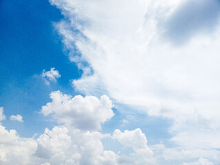 Beautiful blue sky with white cloud. Suitable for background, copy space.
