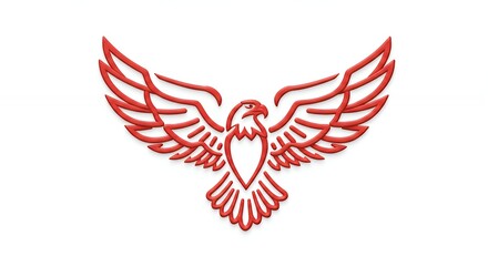 Red eagle outline illustration
