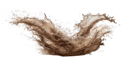 Abstract brown fluid splash, dynamic and textured