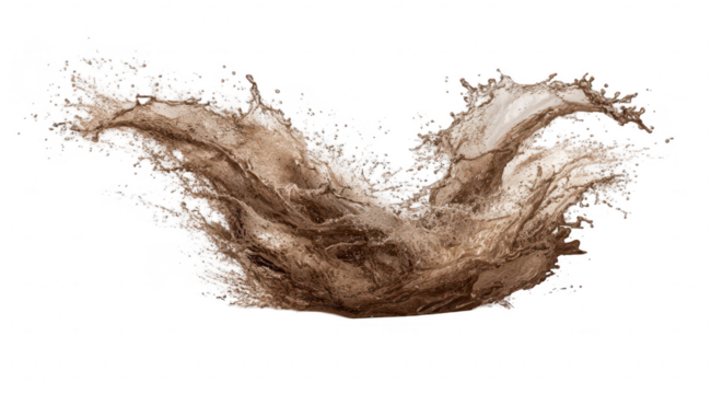 Abstract brown fluid splash, dynamic and textured