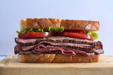a meticulously crafted roast beef sandwich