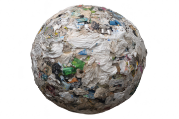 Sphere of trash, global waste