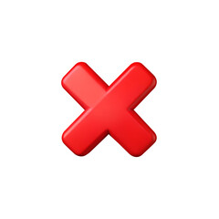 Bold red cross symbol three dimensional mark