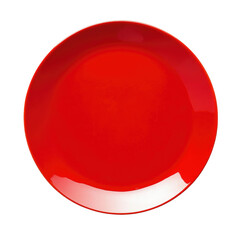 Red plate dinnerware kitchenware tableware dishware ceramic plate round plate food plate