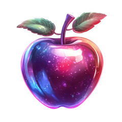 Galaxy apple cosmic fruit digital art fantasy apple illustration