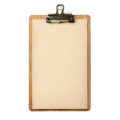 Blank clipboard with paper mockup template for design presentation and display use