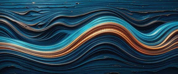 Vibrant abstract wallpaper design featuring flowing waves in deep colors