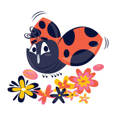 Fototapeta premium cute nature stickers vector design