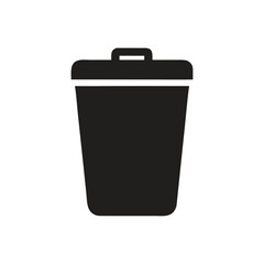 Vector Illustration of a Trash Can with Lid A Simple yet Effective Symbol for Waste Management and Disposal