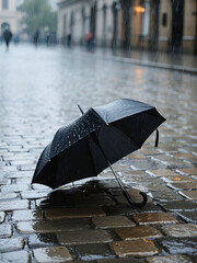 umbrella in rain 6666