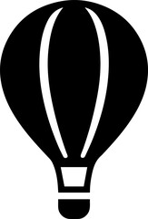 Fototapeta premium Hot Air Balloon Silhouette Icon
