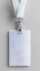 Blank White Lanyard and Badge Card Design Template