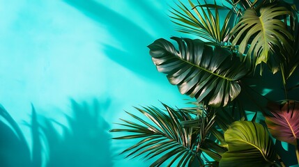 A tropical turquoise gradient background c