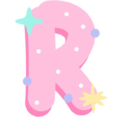 Playful Pastel Alphabet Letters