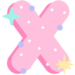 Playful Pastel Alphabet Letters