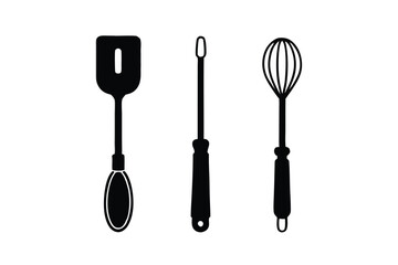 Collection of ergonomic kitchen tools designed for comfortable left handed use