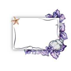 watercolor bright isolated floral composition