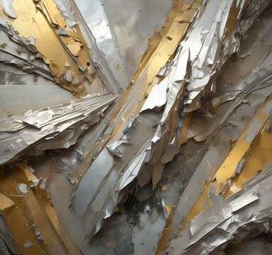 Illustration of lithium and gold fragments background.