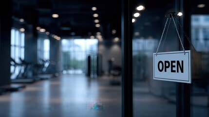 Fototapeta premium glass entrance door with visible 