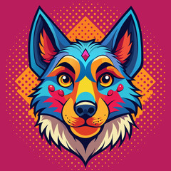 Fototapeta premium wolf head vector