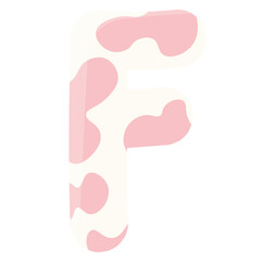 Playful Pink Cow Print Alphabet