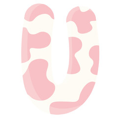 Playful Pink Cow Print Alphabet