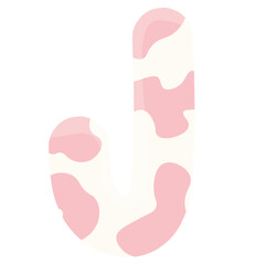 Playful Pink Cow Print Alphabet