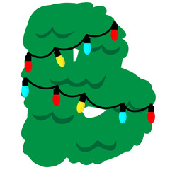 Festive Christmas Tree Alphabet