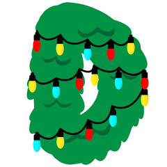 Festive Christmas Tree Alphabet