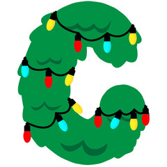 Festive Christmas Tree Alphabet