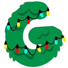 Festive Christmas Tree Alphabet