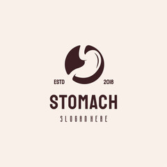 Fototapeta premium Simple Stomach logo hipster retro vintage vector template