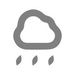 vector illustration of raining cloud icon
