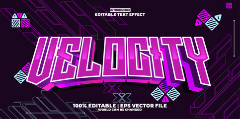 New Velocity editable text effect in new modern trend style