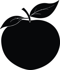  botanical fruit silhouette vector