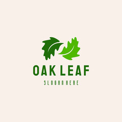 Oak Leaf Logo Vintage Retro Style logo designs vector