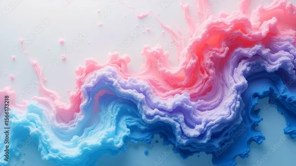 Aufkleber soft pastel color swirls and waves. pastel shades create gentle and calming texture. abstract soft p