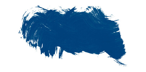 Bright blue watercolor or ink stains with watercolor marks. Brush strokes and watercolor splashes set on transparent background.