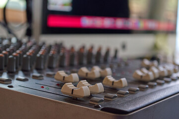 Audio Mixer Close-Up